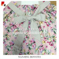 Apron dress with flutter sleeve&pink floral